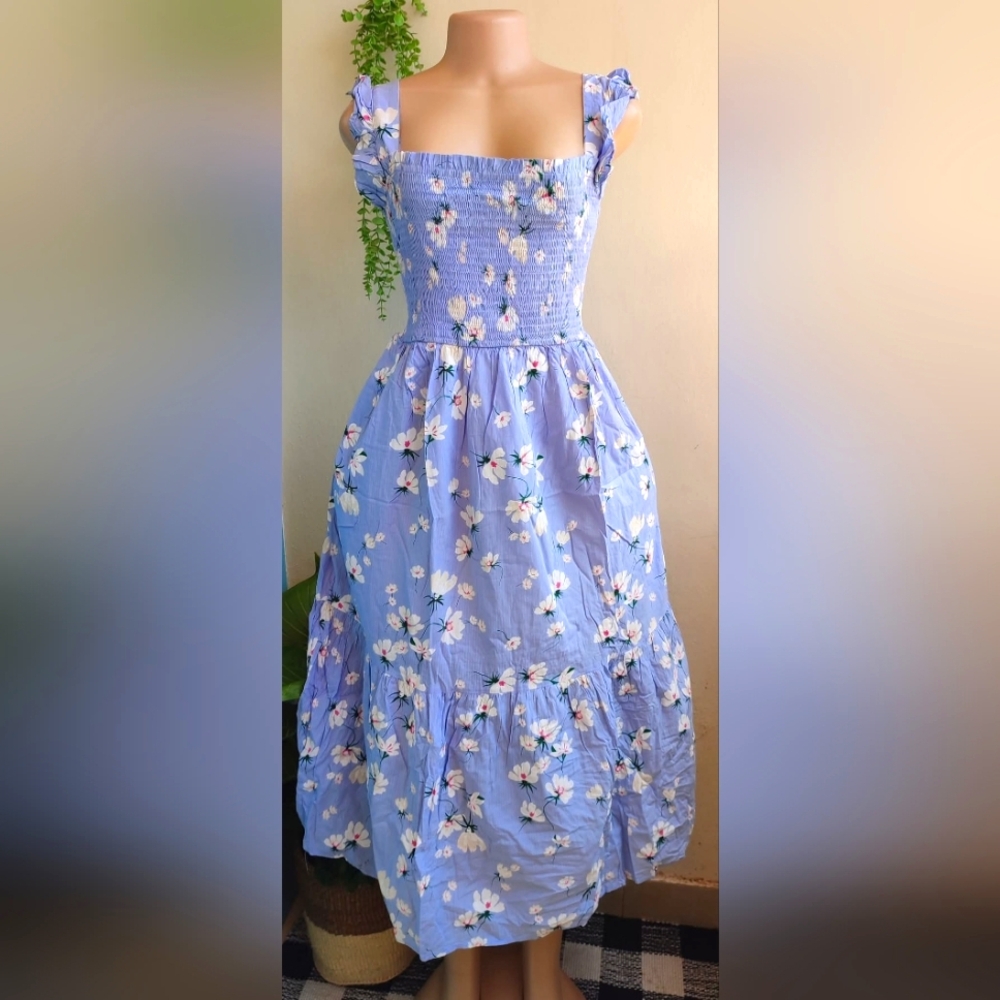 On 34th Macys Floral Ruffle Strap Dress